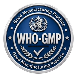 WHO-GMP certification badge